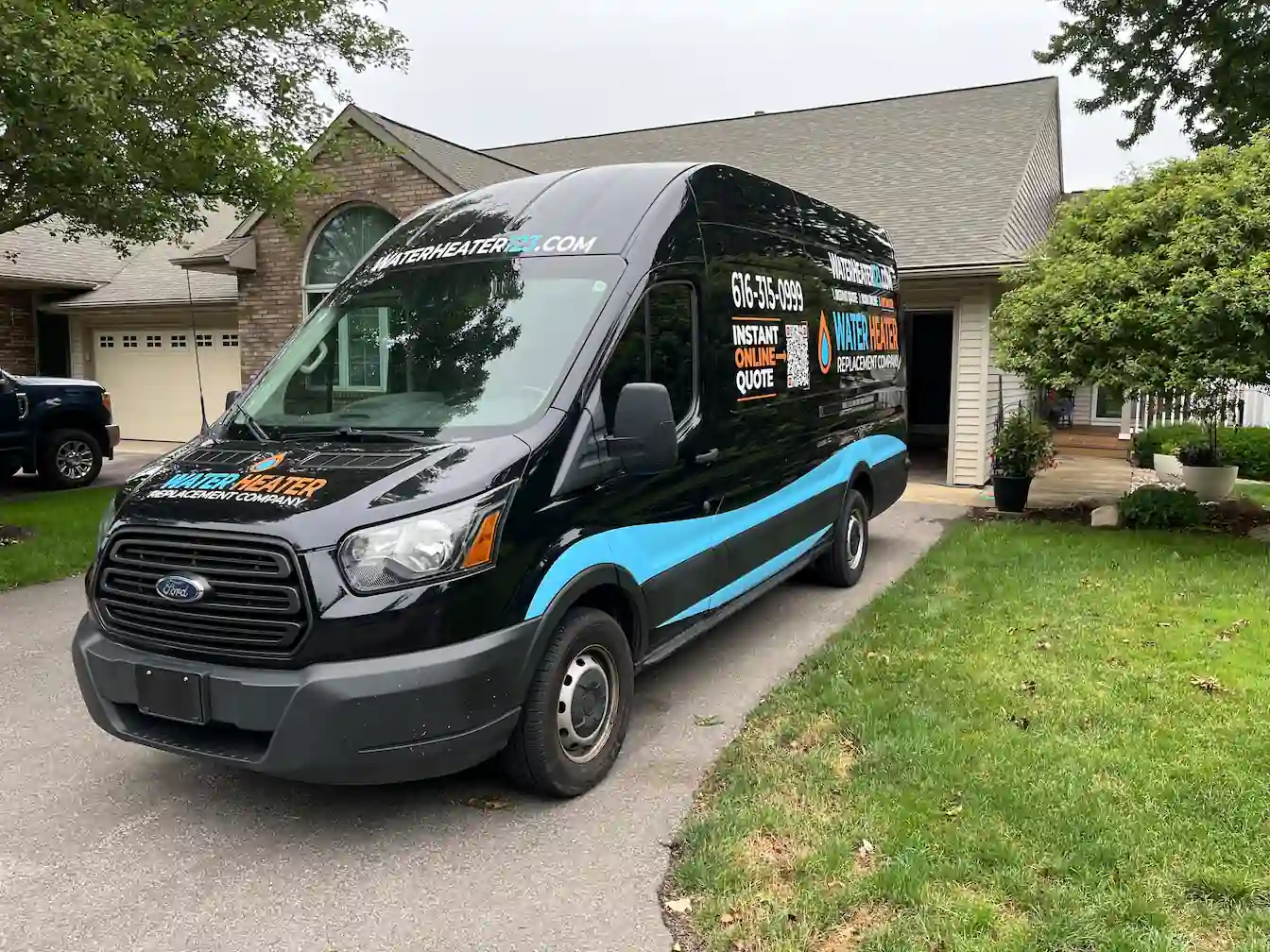 Service van or clean install photo supporting Water Heater Replacement Company services.